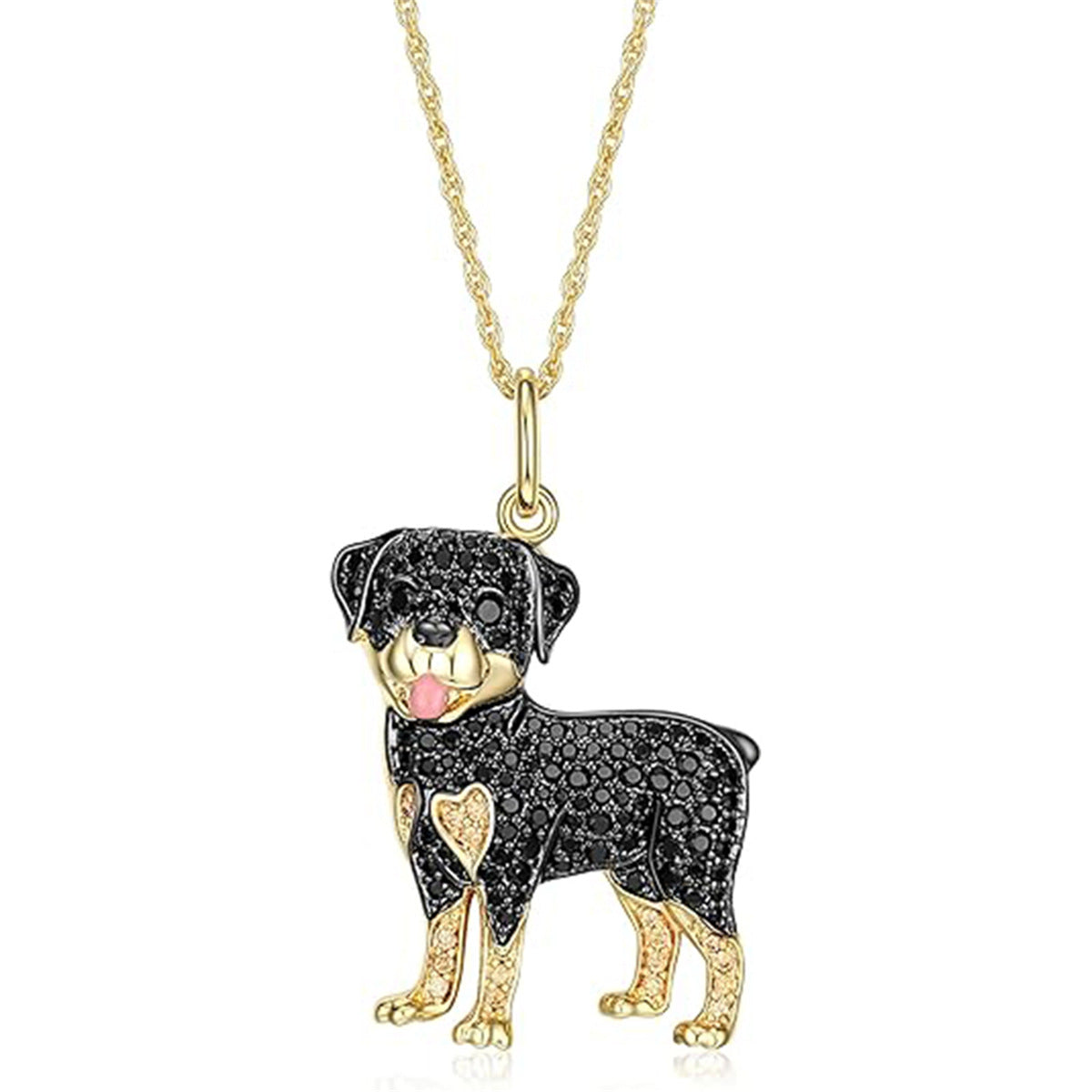 Pure Giftz™ Rottweiler Crystal Necklace