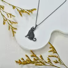 Pure Giftz™ Black Cat Crystal Necklace
