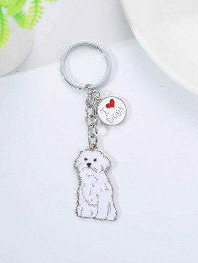 Pure Giftz™ Bichon Frise Dog Keychain Gift