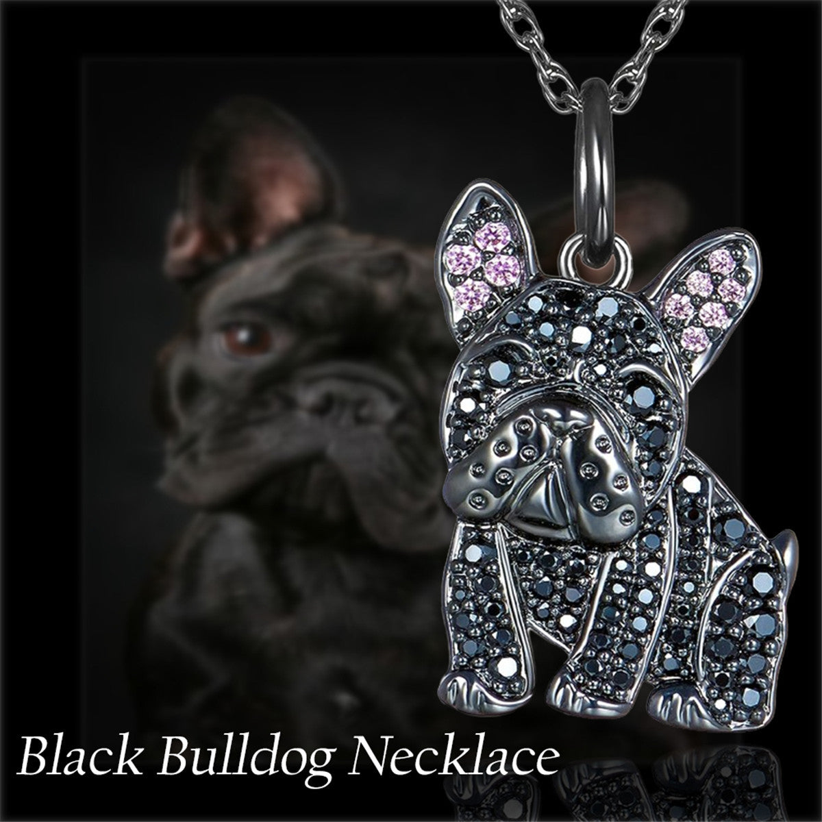 Pure Giftz™ French Bulldog Crystal Necklace