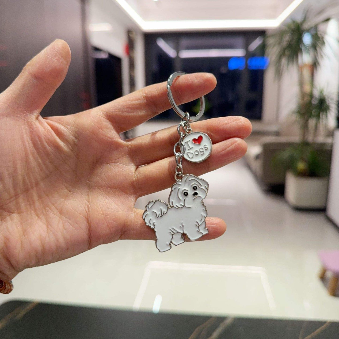 Pure Giftz™ Maltese Dog Keychain Charm Gift
