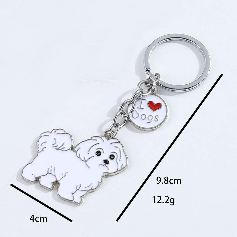 Pure Giftz™ Maltese Dog Keychain Charm Gift