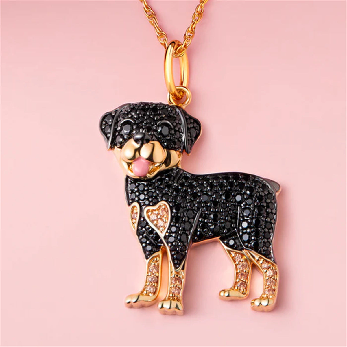 Pure Giftz™ Rottweiler Crystal Necklace