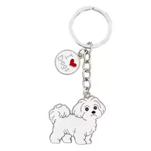 Pure Giftz™ Maltese Dog Keychain Charm Gift