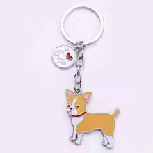 Pure Giftz™Brown Chihuahua Dog Keychain Charm Gift