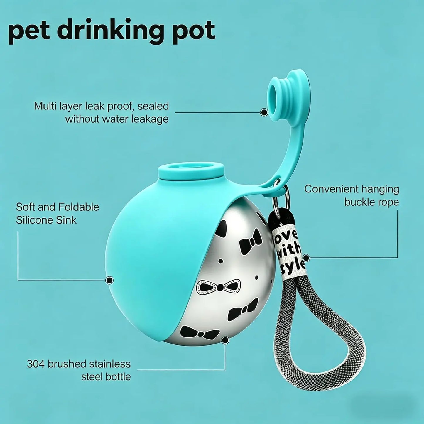 Travel Dog Water Bottle