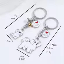 Pure Giftz™ Maltese Dog Keychain Charm Gift