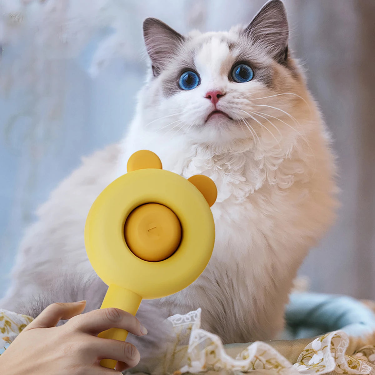 Self-Cleaning Pet Grooming Brush