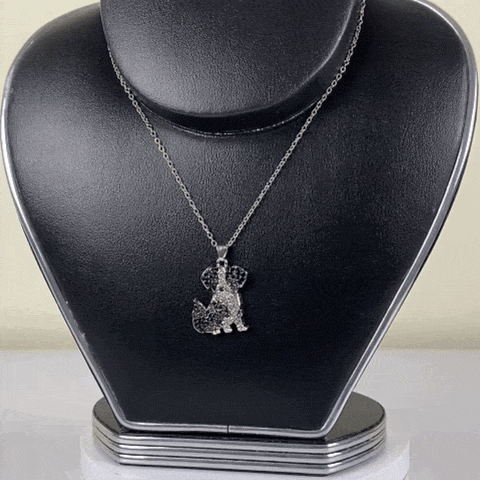 Pure Giftz™ Australian Shepherd Crystal Pendant Necklace
