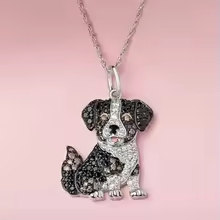 Pure Giftz™ Australian Shepherd Crystal Pendant Necklace