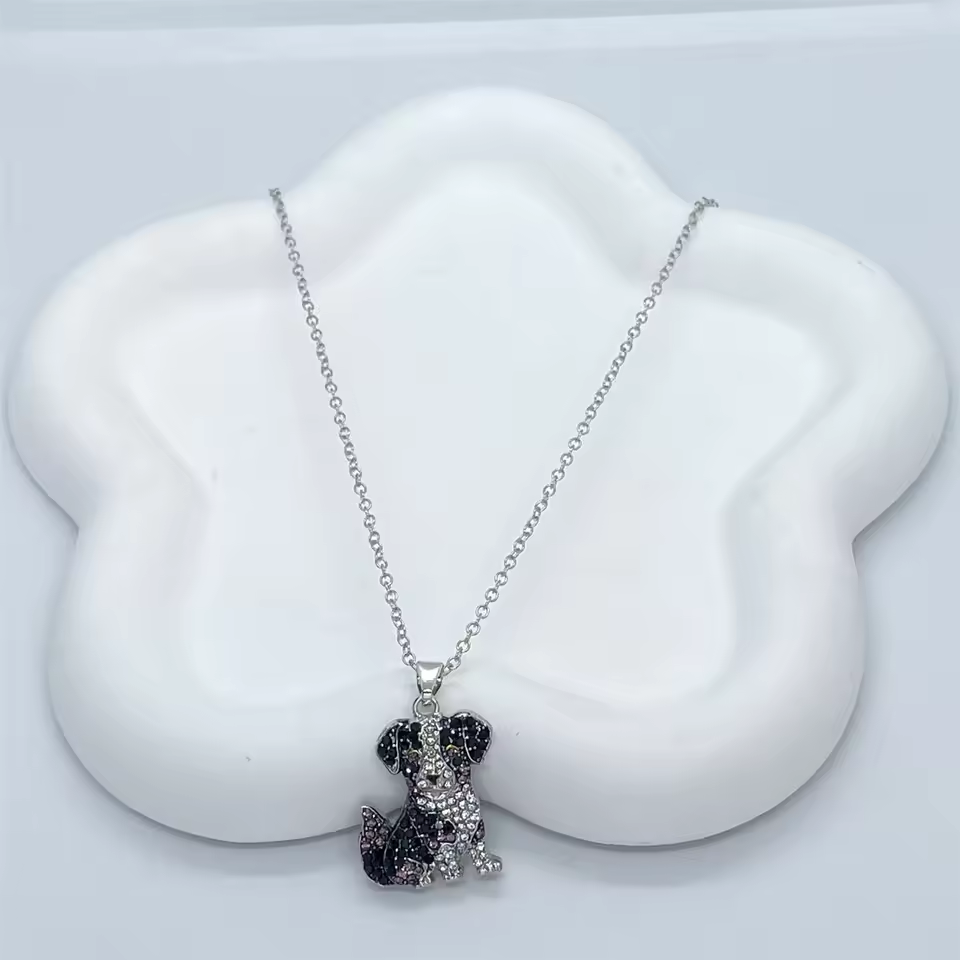 Pure Giftz™ Australian Shepherd Crystal Pendant Necklace