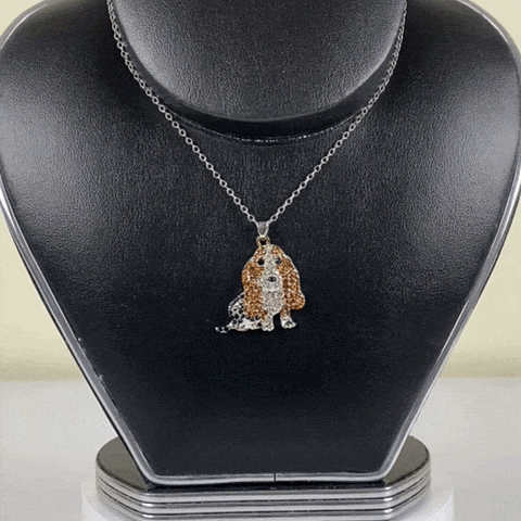Pure Giftz™ Basset Hound Crystal Necklace