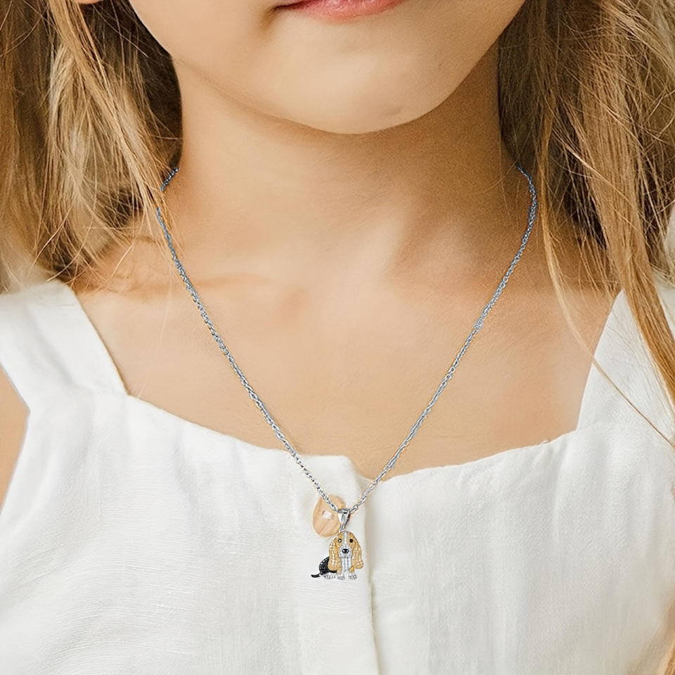 Pure Giftz™ Basset Hound Crystal Necklace