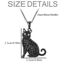 Pure Giftz™ Black Cat Crystal Necklace