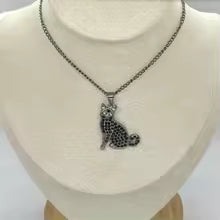 Pure Giftz™ Black Cat Crystal Necklace