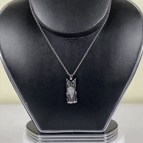 Pure Giftz™ Black Cat Crystal Necklace
