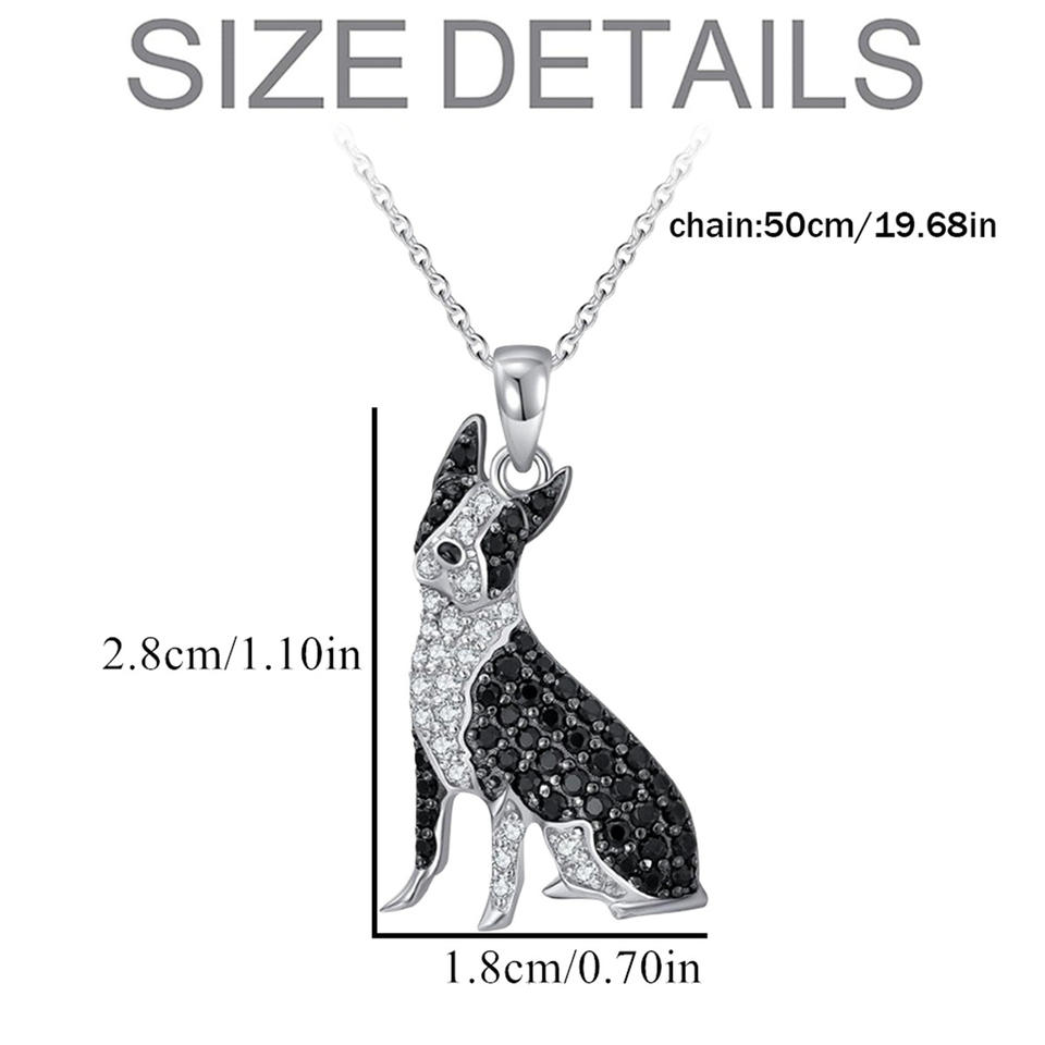 Pure Giftz™ Boston Terrier Crystal Necklace