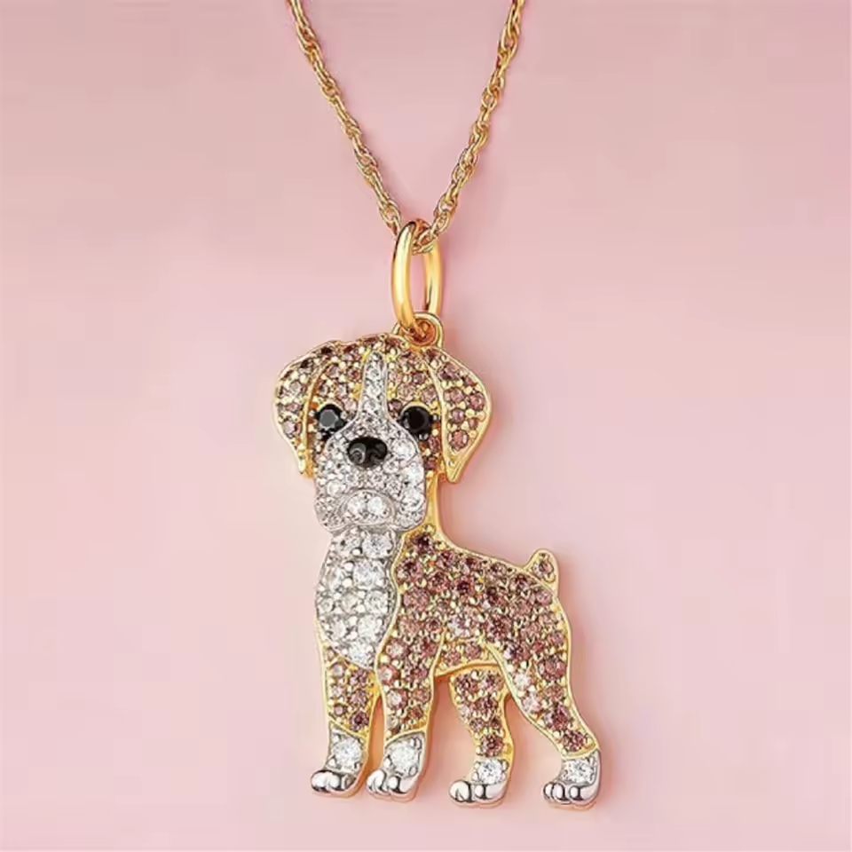 Pure Giftz™ Boxer Crystal Pendant Necklace