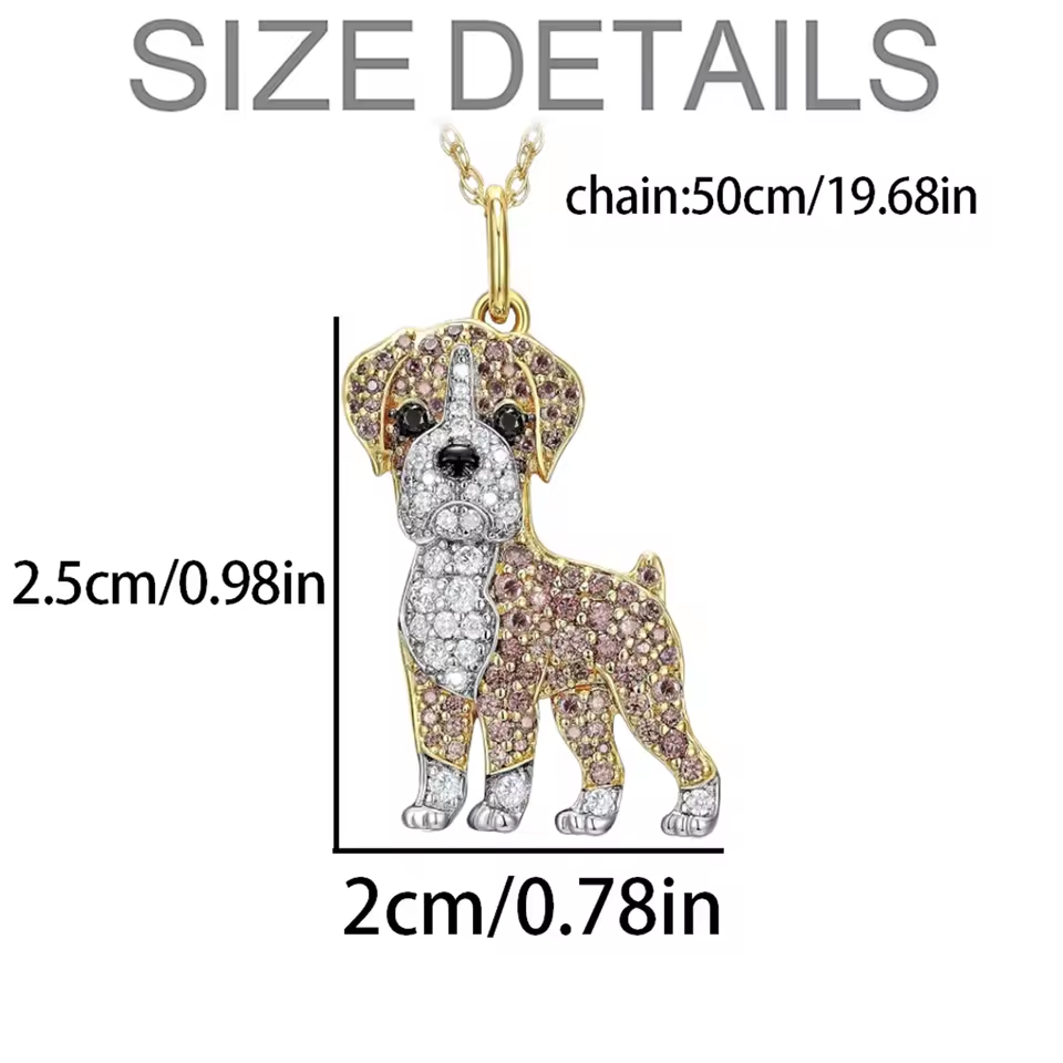Pure Giftz™ Boxer Crystal Pendant Necklace