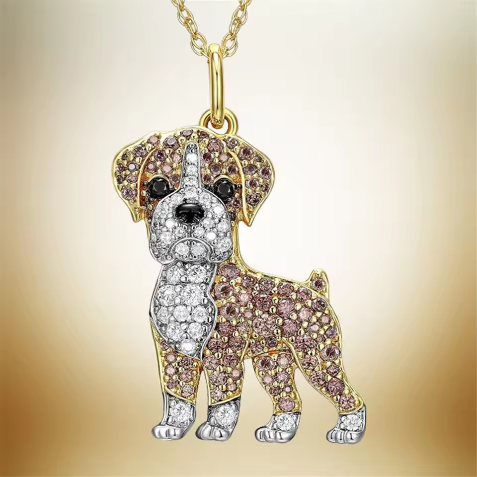 Pure Giftz™ Boxer Crystal Pendant Necklace