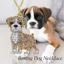Pure Giftz™ Boxer Crystal Pendant Necklace