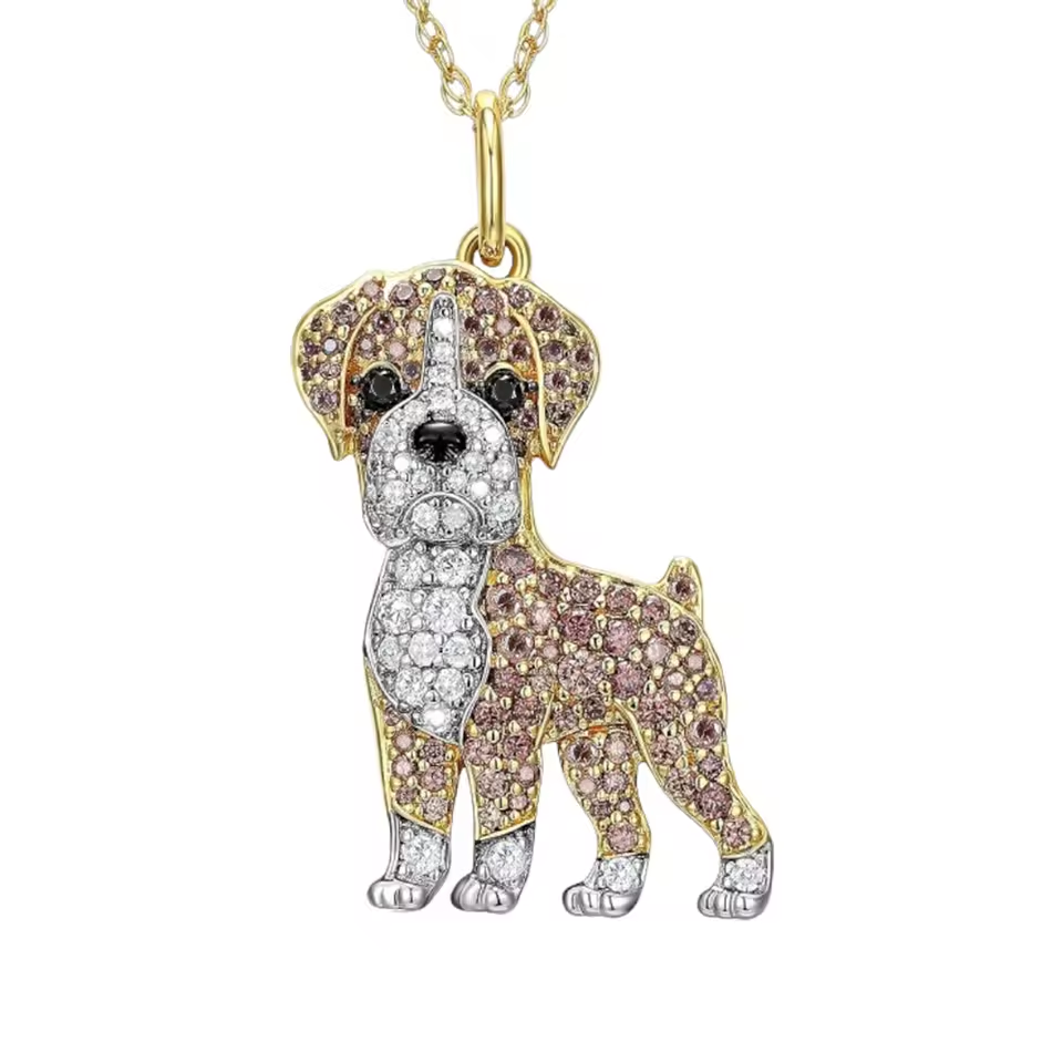 Pure Giftz™ Boxer Crystal Pendant Necklace