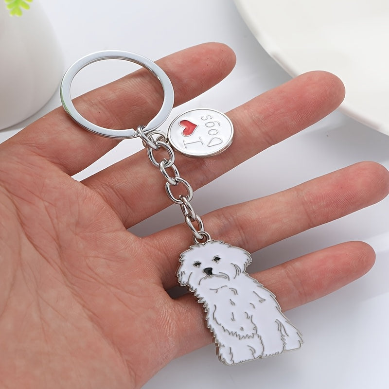 Pure Giftz™ Bichon Frise Dog Keychain Gift