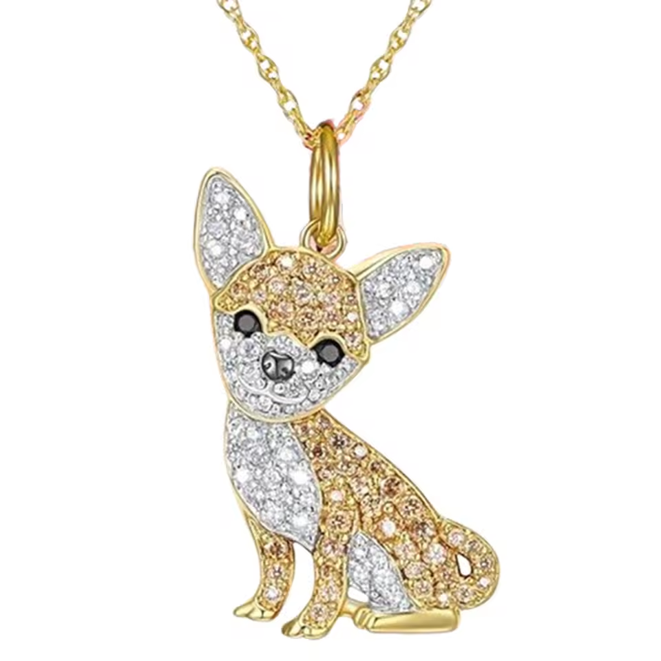 Pure Giftz™ Chihuahua Crystal Pendant Necklace