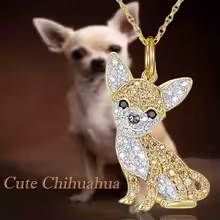 Pure Giftz™ Chihuahua Crystal Pendant Necklace