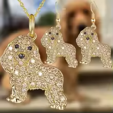 Pure Giftz™ Cocker Spaniel Crystal Pendant Necklace