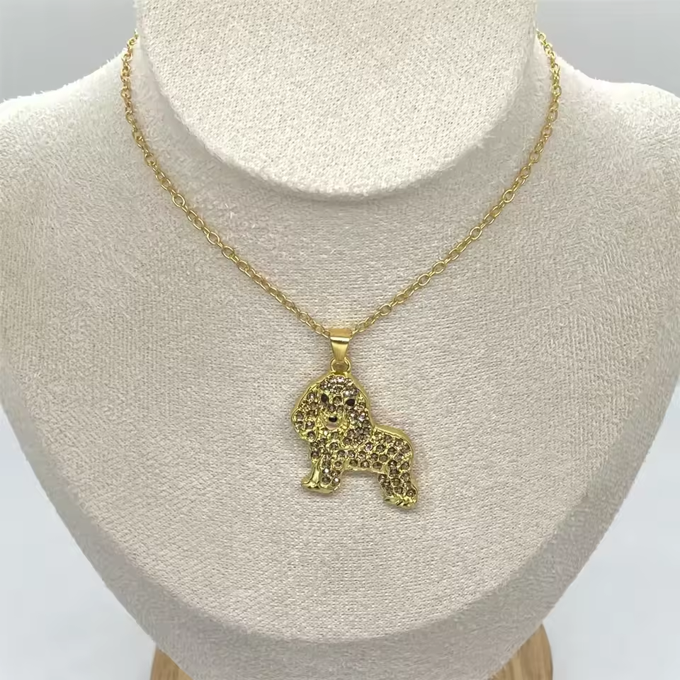 Pure Giftz™ Cocker Spaniel Crystal Pendant Necklace