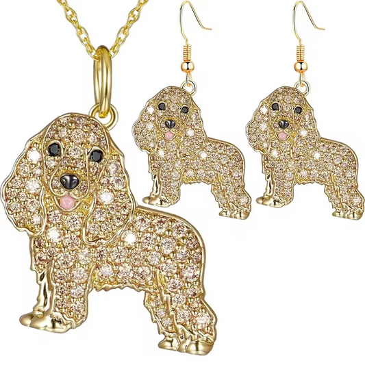 Pure Giftz™ Cocker Spaniel Crystal Pendant Necklace
