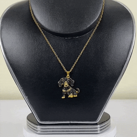 Pure Giftz™ Cute Dachshund Crystal Pendant Necklace