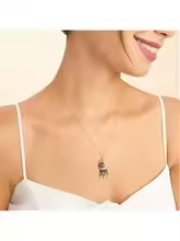 Pure Giftz™ Doberman Crystal Pendant Necklace