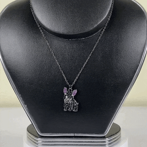 Pure Giftz™ French Bulldog Crystal Necklace