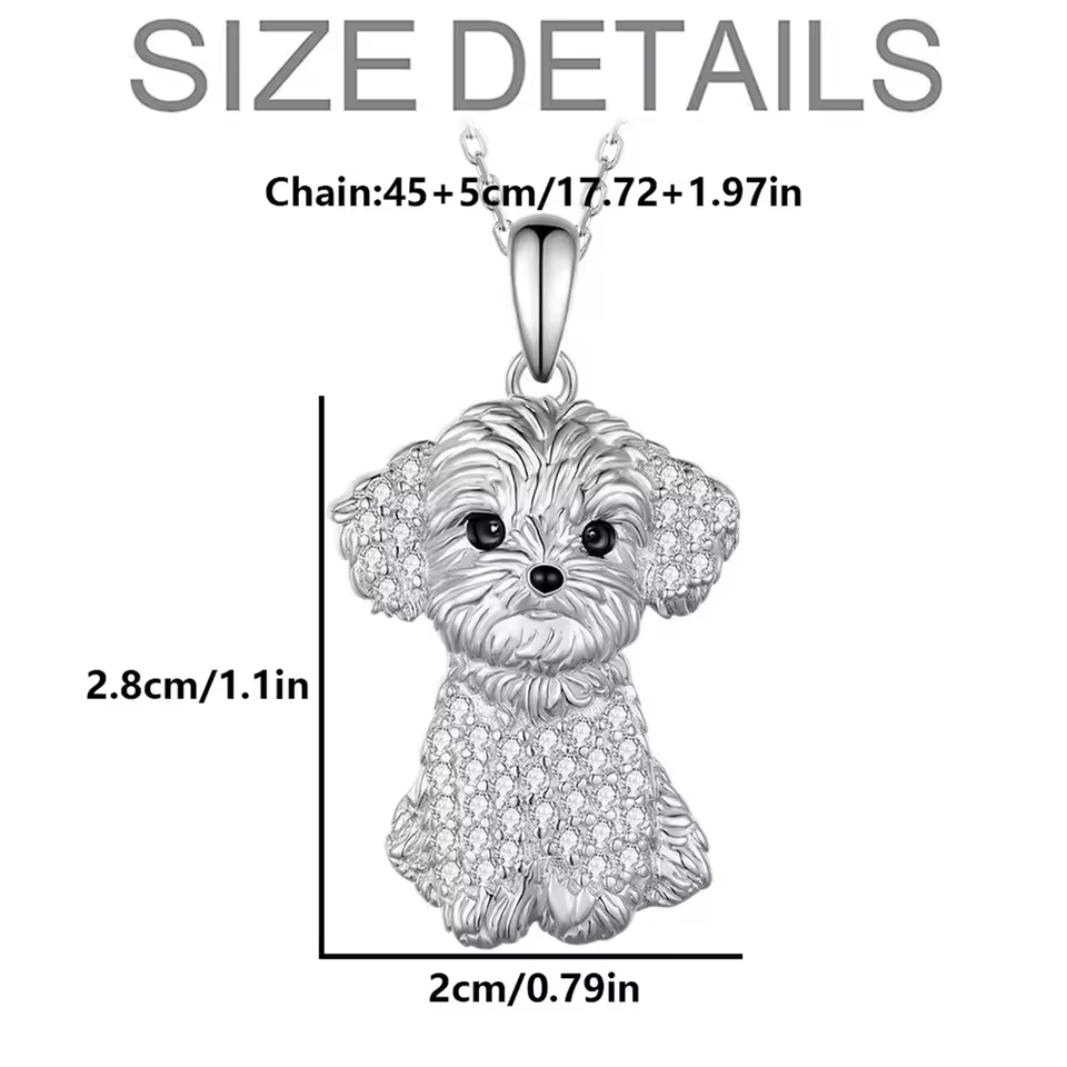 Pure Giftz™ Maltese Crystal Pendant Necklace