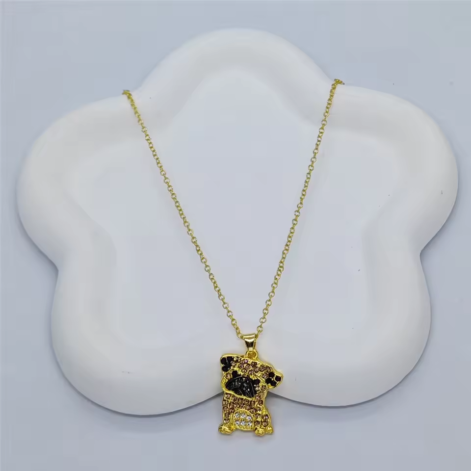 Pure Giftz™ Pug Crystal Pendant Necklace