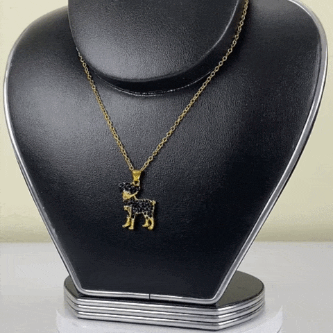 Pure Giftz™ Rottweiler Crystal Necklace