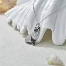 Pure Giftz™ Siamese Crystal Cat Necklace